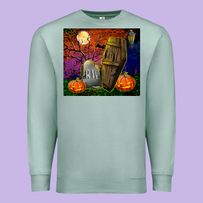 Headstone And Coffin Tumbler Premium Sweatshirt Designed By Bundleandbundleshop