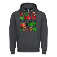 Smoke fuzzy socks flannel blankets and hot cocoa Zipper Hoodie - OliviaCreatesArt
