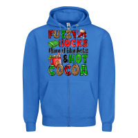 True Royal fuzzy socks flannel blankets and hot cocoa Zipper Hoodie - OliviaCreatesArt