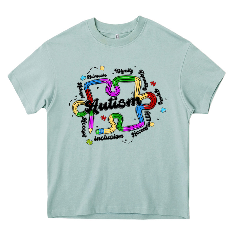 Autism Teacher Pencil Heavy Core Tee by MaliasSmallBusiness | Teevron