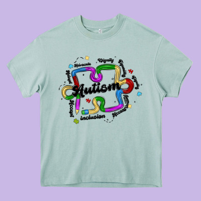 Autism Teacher Pencil Heavy Core Tee Designed By Maliassmallbusiness