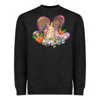 Black Easter heart Easter Day Heavyweight Sweatshirt - HowdyJamesFarm
