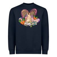 Navy Easter heart Easter Day Heavyweight Sweatshirt - HowdyJamesFarm