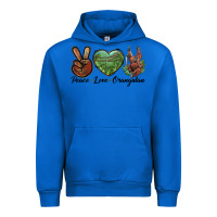 Cobalt Peace Love Orangutan Urban Hoodie - LillyAllenDesigns