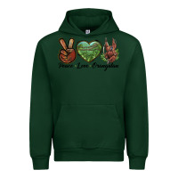 Forest Green Peace Love Orangutan Urban Hoodie - LillyAllenDesigns
