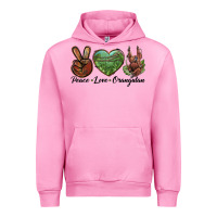 Fuchsia Pink Peace Love Orangutan Urban Hoodie - LillyAllenDesigns