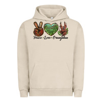 Pigment French Oak Peace Love Orangutan Urban Hoodie - LillyAllenDesigns