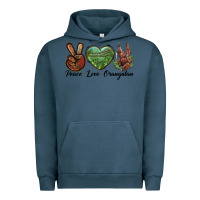 Pigment Midnight Navy Peace Love Orangutan Urban Hoodie - LillyAllenDesigns