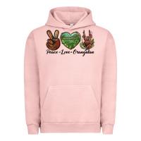Pigment Salmon Peace Love Orangutan Urban Hoodie - LillyAllenDesigns