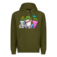 Army Green Easter Day Baseball Easter sports carrots Premium Hoodie - OliviaCreatesArt