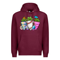Burgundy Easter Day Baseball Easter sports carrots Premium Hoodie - OliviaCreatesArt