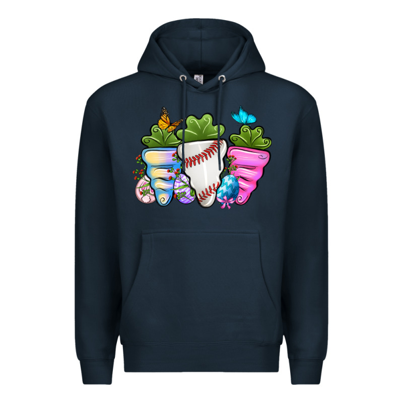 Easter Day Baseball Easter Sports Carrots Premium Hoodie by OliviaCreatesArt | Teevron