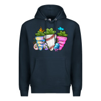 Navy Easter Day Baseball Easter sports carrots Premium Hoodie - OliviaCreatesArt