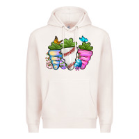 Pale Pink Easter Day Baseball Easter sports carrots Premium Hoodie - OliviaCreatesArt