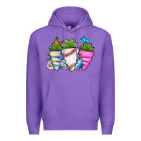 Purple Easter Day Baseball Easter sports carrots Premium Hoodie - OliviaCreatesArt
