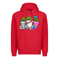 Red Easter Day Baseball Easter sports carrots Premium Hoodie - OliviaCreatesArt