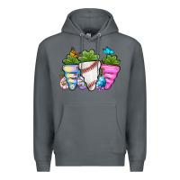 Rock Easter Day Baseball Easter sports carrots Premium Hoodie - OliviaCreatesArt