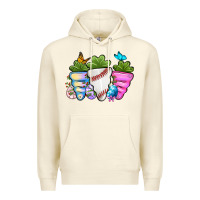 Sandshell Easter Day Baseball Easter sports carrots Premium Hoodie - OliviaCreatesArt