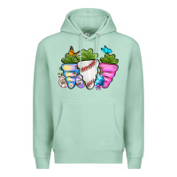 Seafoam Easter Day Baseball Easter sports carrots Premium Hoodie - OliviaCreatesArt