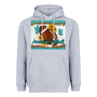 Heather Grey american football and butterfly mousepad Heavyweight Hoodie - BundleAndBundleShop