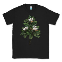 Black Magnolia Flower Illustrations Classic Tee - LillyAllenDesigns
