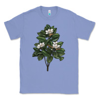 Colony Blue Magnolia Flower Illustrations Classic Tee - LillyAllenDesigns