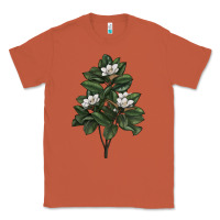 Copper Magnolia Flower Illustrations Classic Tee - LillyAllenDesigns