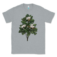 Heather Grey Magnolia Flower Illustrations Classic Tee - LillyAllenDesigns
