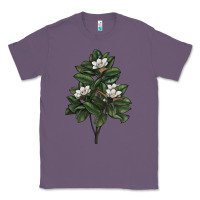 Lavender Magnolia Flower Illustrations Classic Tee - LillyAllenDesigns