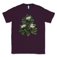 Plum Magnolia Flower Illustrations Classic Tee - LillyAllenDesigns