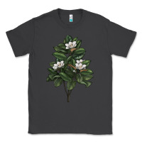 Smoke Magnolia Flower Illustrations Classic Tee - LillyAllenDesigns
