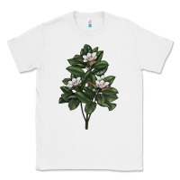 White Magnolia Flower Illustrations Classic Tee - LillyAllenDesigns