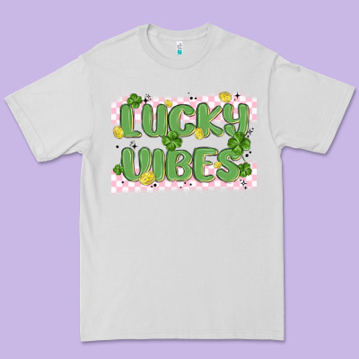 Lucky Vibes Premium Tee Designed By Maliassmallbusiness