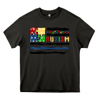 Asphalt autism usa flag Heavy Core Tee - MaliasSmallBusiness