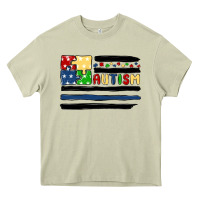 Mossy autism usa flag Heavy Core Tee - MaliasSmallBusiness