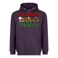 Plum on sunday we watch football Heavyweight Hoodie - BundleAndBundleShop