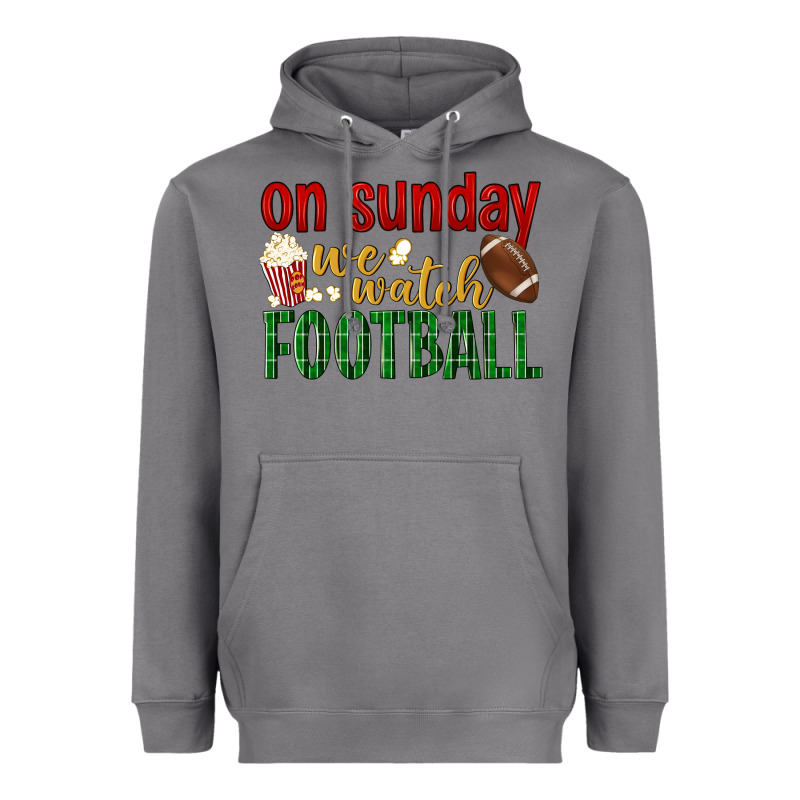 On Sunday We Watch Football Heavyweight Hoodie by BundleAndBundleShop | Teevron