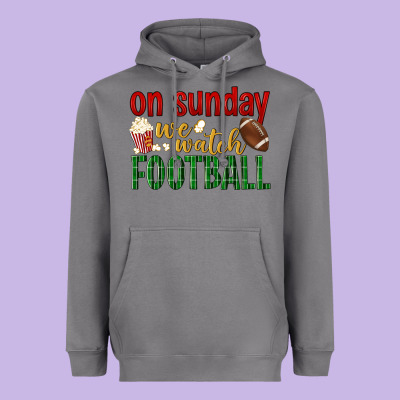 On Sunday We Watch Football Heavyweight Hoodie Designed By Bundleandbundleshop