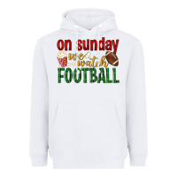 White on sunday we watch football Heavyweight Hoodie - BundleAndBundleShop
