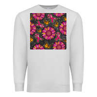 Dove Grey breast cancer sunflower seamless pattern Premium Sweatshirt - BundleAndBundleShop