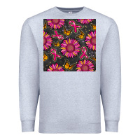 Heather Grey breast cancer sunflower seamless pattern Premium Sweatshirt - BundleAndBundleShop