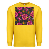 Lemon breast cancer sunflower seamless pattern Premium Sweatshirt - BundleAndBundleShop