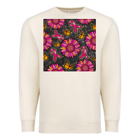 Sandshell breast cancer sunflower seamless pattern Premium Sweatshirt - BundleAndBundleShop