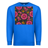 True Royal breast cancer sunflower seamless pattern Premium Sweatshirt - BundleAndBundleShop