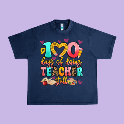 100 Days Of Doing Teacher Stuff Urban Heavy Tee Designed By Artiststas