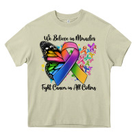 Mossy we believe in miracles fight cancer in all colors Heavy Core Tee - MaliasSmallBusiness
