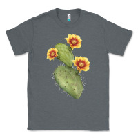 Charcoal Heather Opuntia Phaeacantha Cactus Classic Tee - LillyAllenDesigns