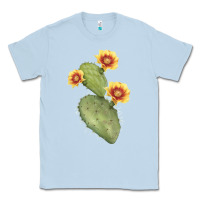 Dusty Blue Opuntia Phaeacantha Cactus Classic Tee - LillyAllenDesigns