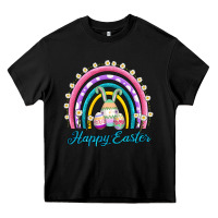 Black easter egg bunny rainbow Heavy Core Tee - AdoDesignShop
