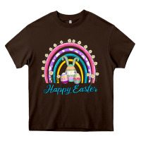Chocolate Brown easter egg bunny rainbow Heavy Core Tee - AdoDesignShop